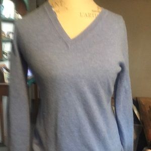 Tahiti light blue v-neck cashmere small women’s sweater